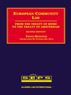 cover image of European Community Law